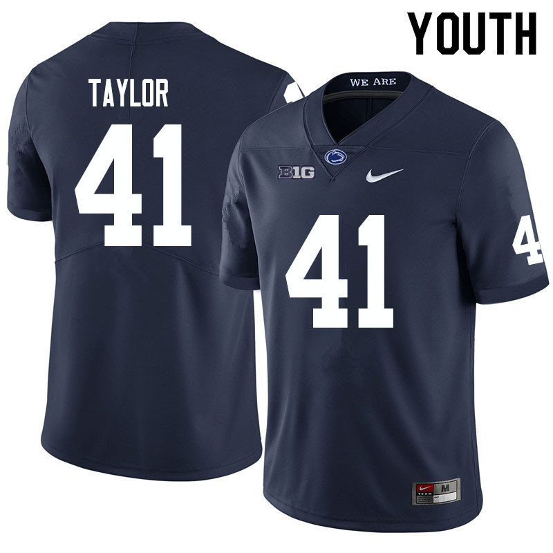 Youth #41 Brandon Taylor Penn State Nittany Lions College Football Jerseys Sale-Navy
